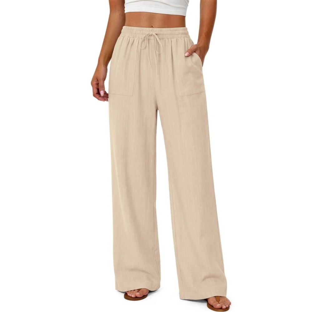 Linen Blend Palazzo Pants XL NEW